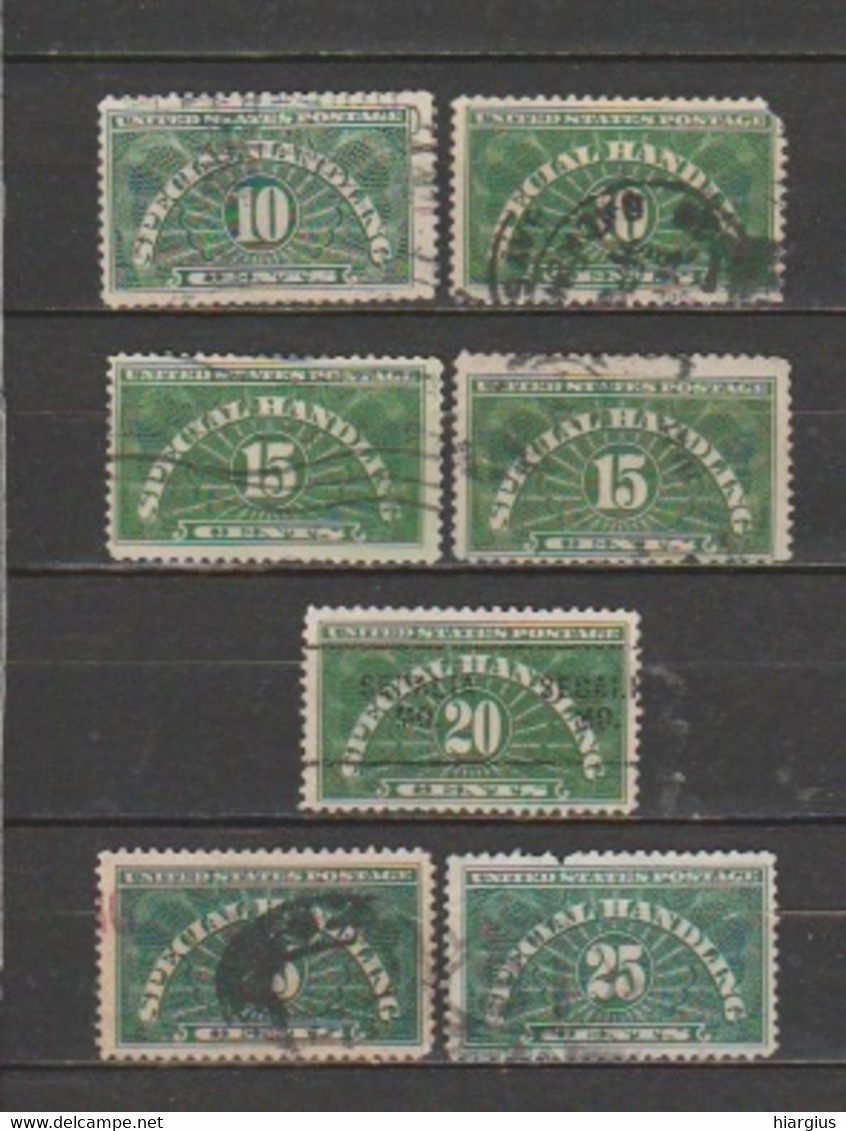 USA-Lot Of 7 Stamps"SPECIAL HANDLING" - Paketmarken
