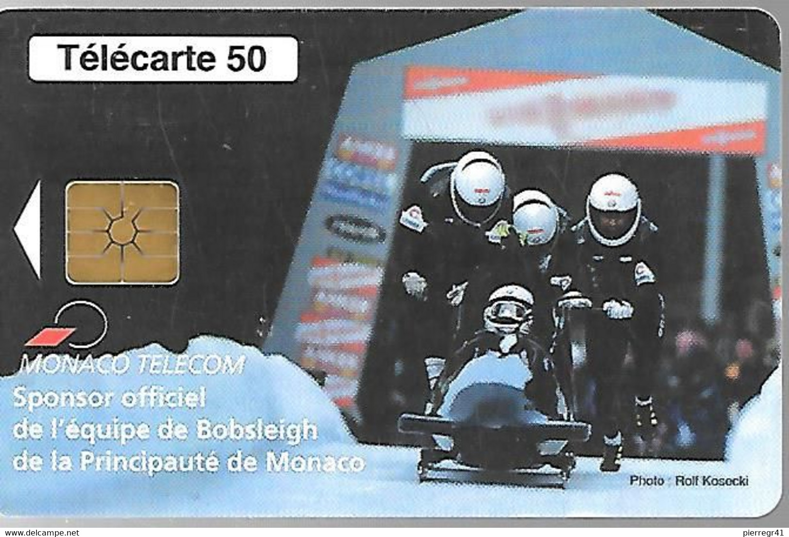 CARTE-PUBLIC-MONACO-50U-MF50-GEM B-09/98-BOBSLEIG-Série7005-Utilisé-TBE- - Monaco