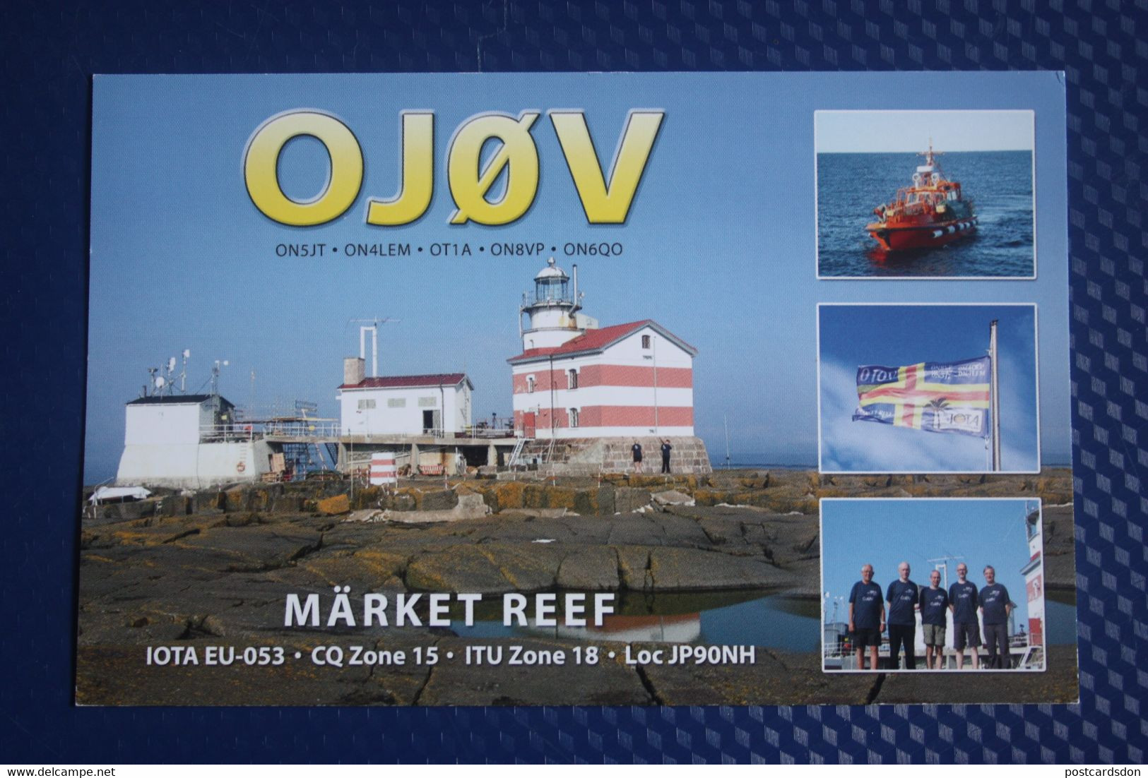 Belgium, Market Reef, Lighthouse -  QSL Postcard - Faros