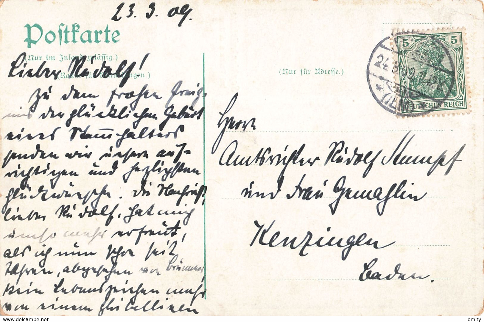 Allemagne Berka Sophienheilstatte Arzthaus Cpa + Timbre Cachet 1909 - Bad Berka