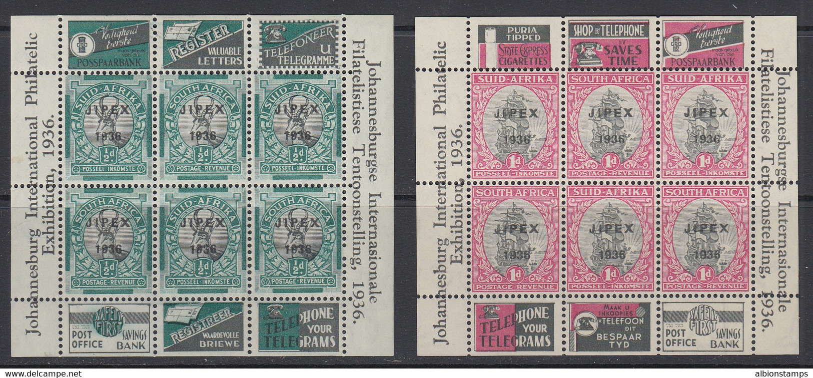 South Africa, Scott 72-73 (SG MS69-MS70), MNH - Unused Stamps