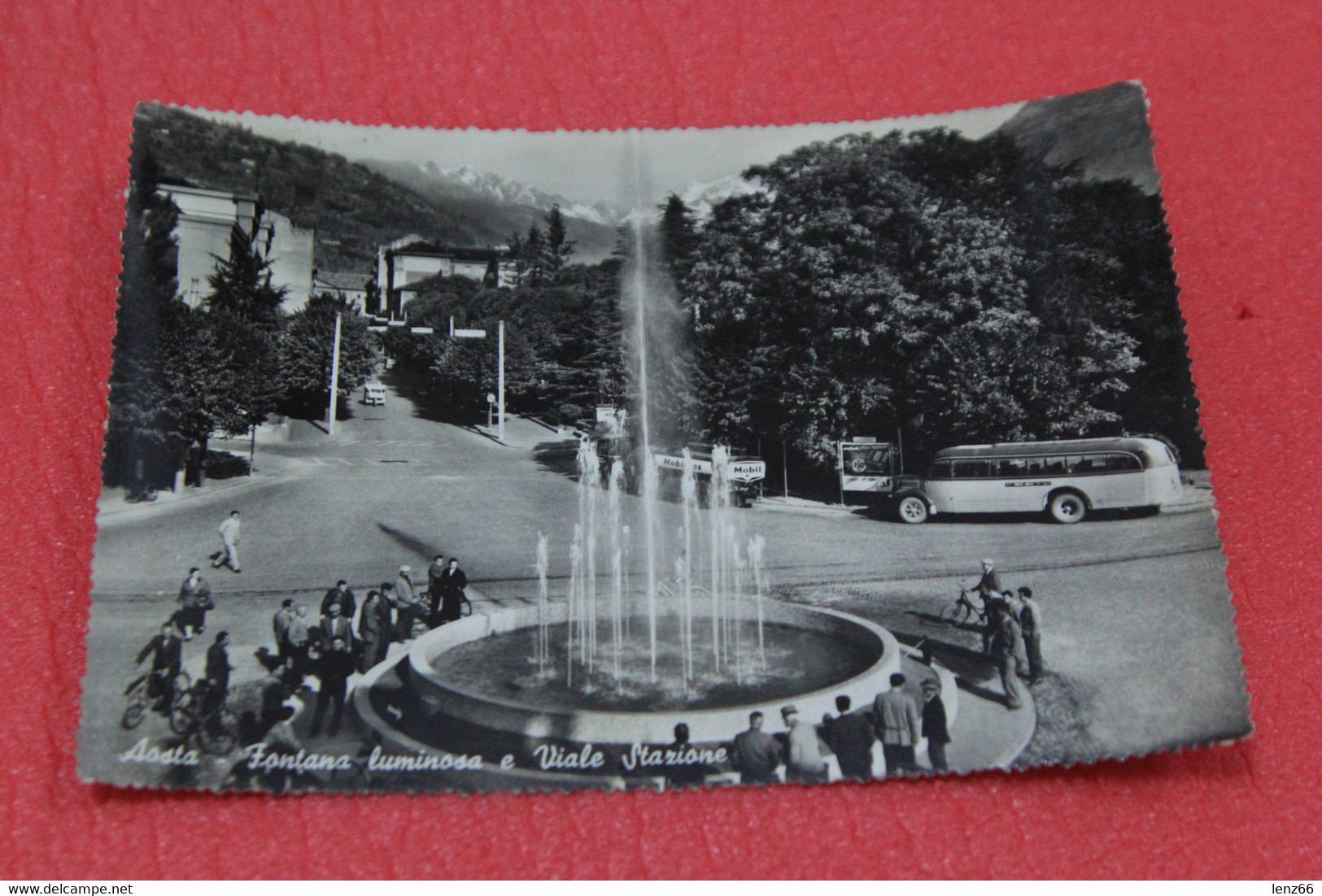 Aosta La Fontana + Autocisterna Mobil + Corriera 1958 - Andere & Zonder Classificatie