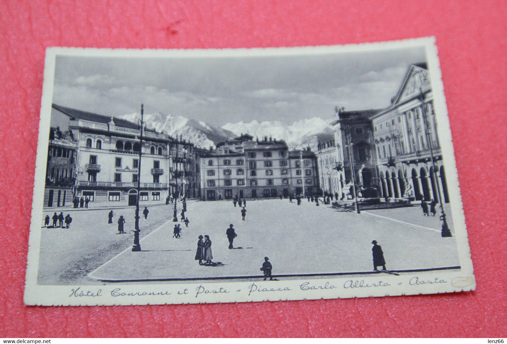 Aosta Piazza C. Alberto E Hotel Couranne Pubblicitaria NV - Andere & Zonder Classificatie
