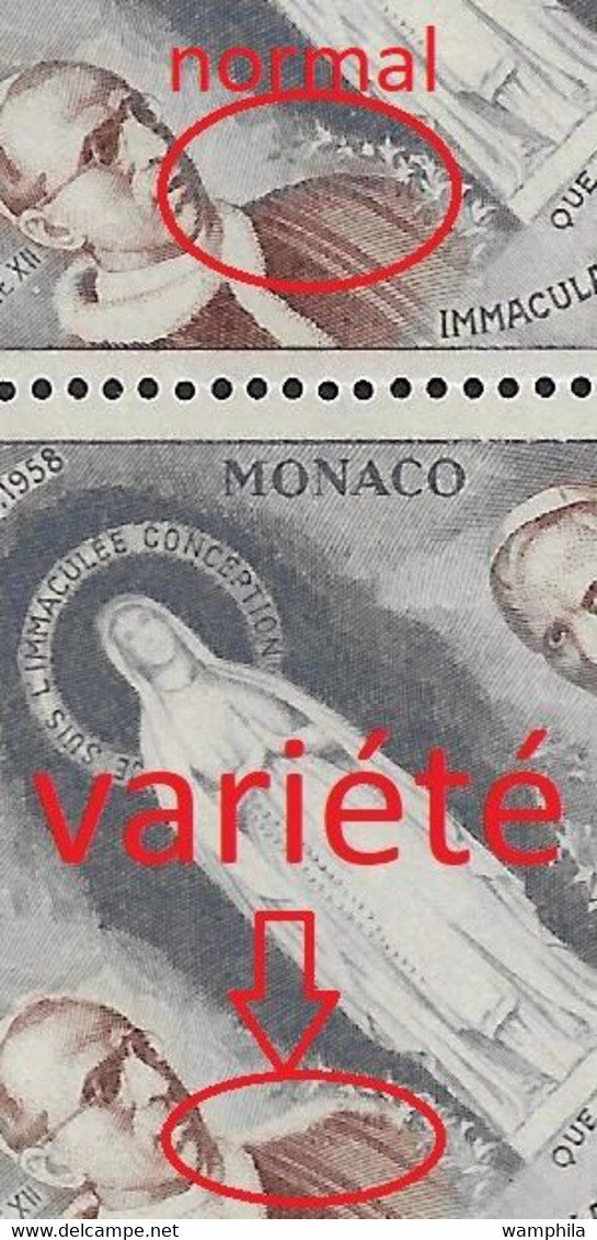 Monaco 492b** Variété Grande Hermine Cote 30€ - Abarten