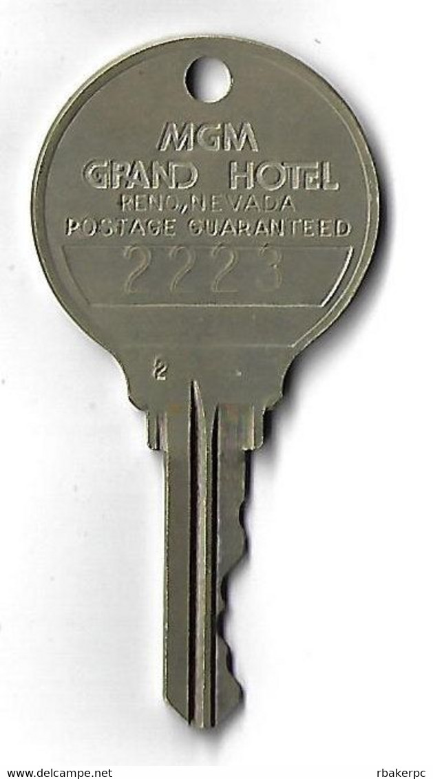 MGM Grand Casino - Reno, NV - Brass Metal Hotel Room Key - Chiavi Elettroniche Di Alberghi