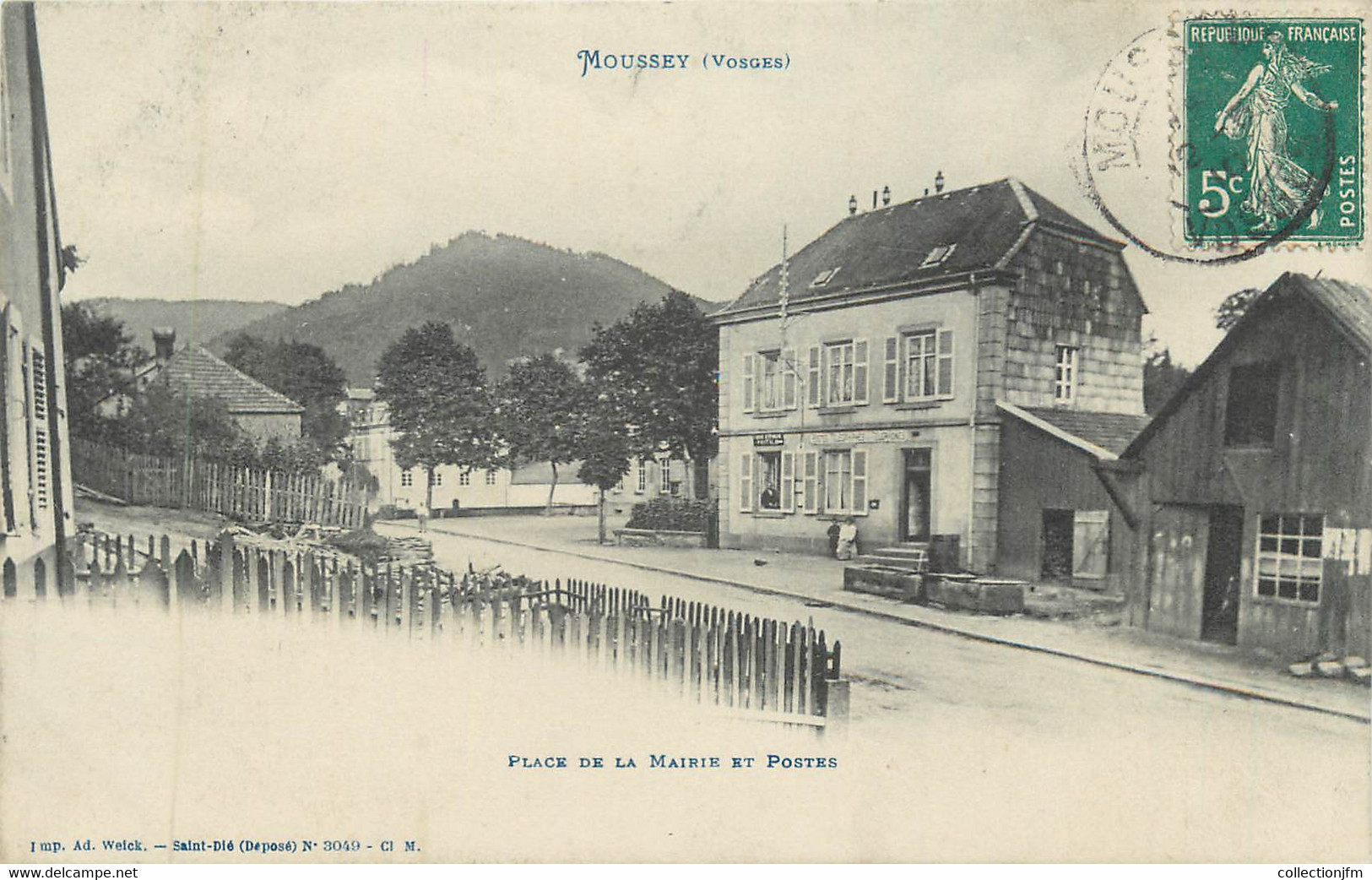 CPA FRANCE 88 " Moussey, Place De La Mairie Et Postes" - Moussey