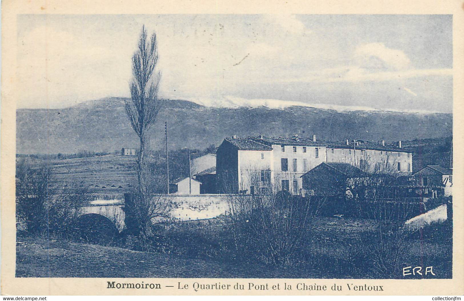 CPA FRANCE 84 " Mormoiron, Le Quartier Du Pont Et La Chaîne Du Ventoux" - Mormoiron