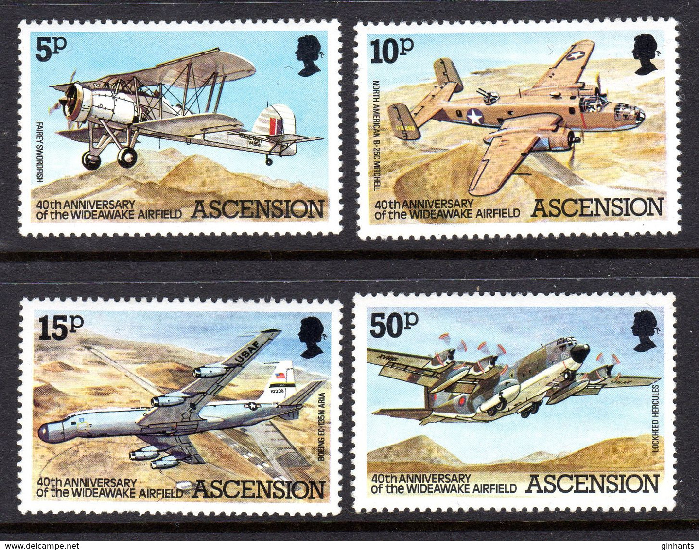 ASCENSION - 1982 AIRFIELD ANNIVERSARY SET (4V) FINE MNH ** SG 318-321 - Ascension