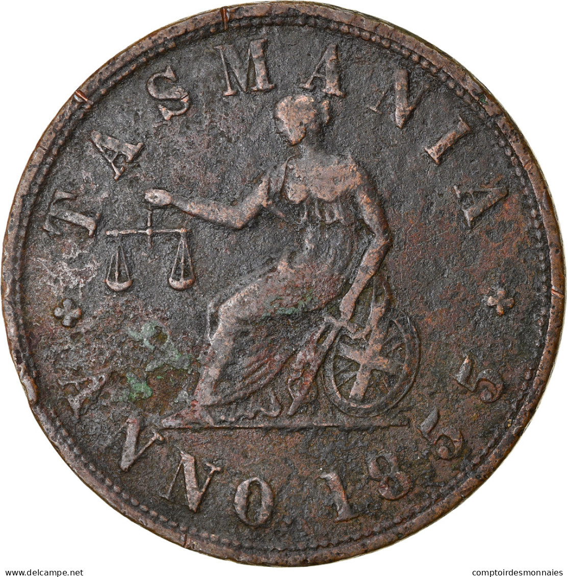 Monnaie, Australie, Victoria, Penny, 1855, TB+, Cuivre, KM:Tn53 - Betaalpenningen  (Krijgsgevangenen)