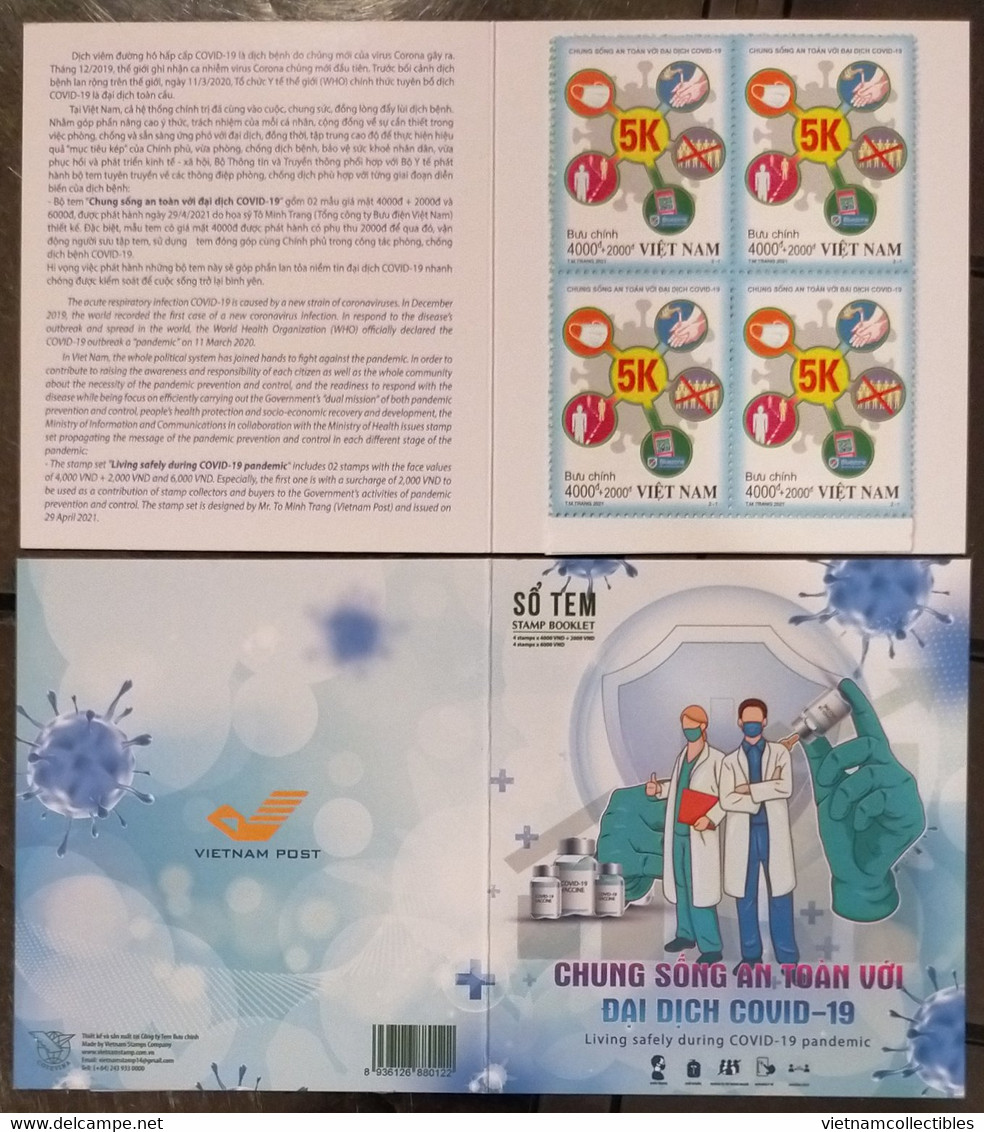 Vietnam Viet Nam Booklet Issued On 29th Of Apr 2021 :  LIVING SAFELY WITH COVID-19 PANDEMIC / VACCINATION - Vietnam