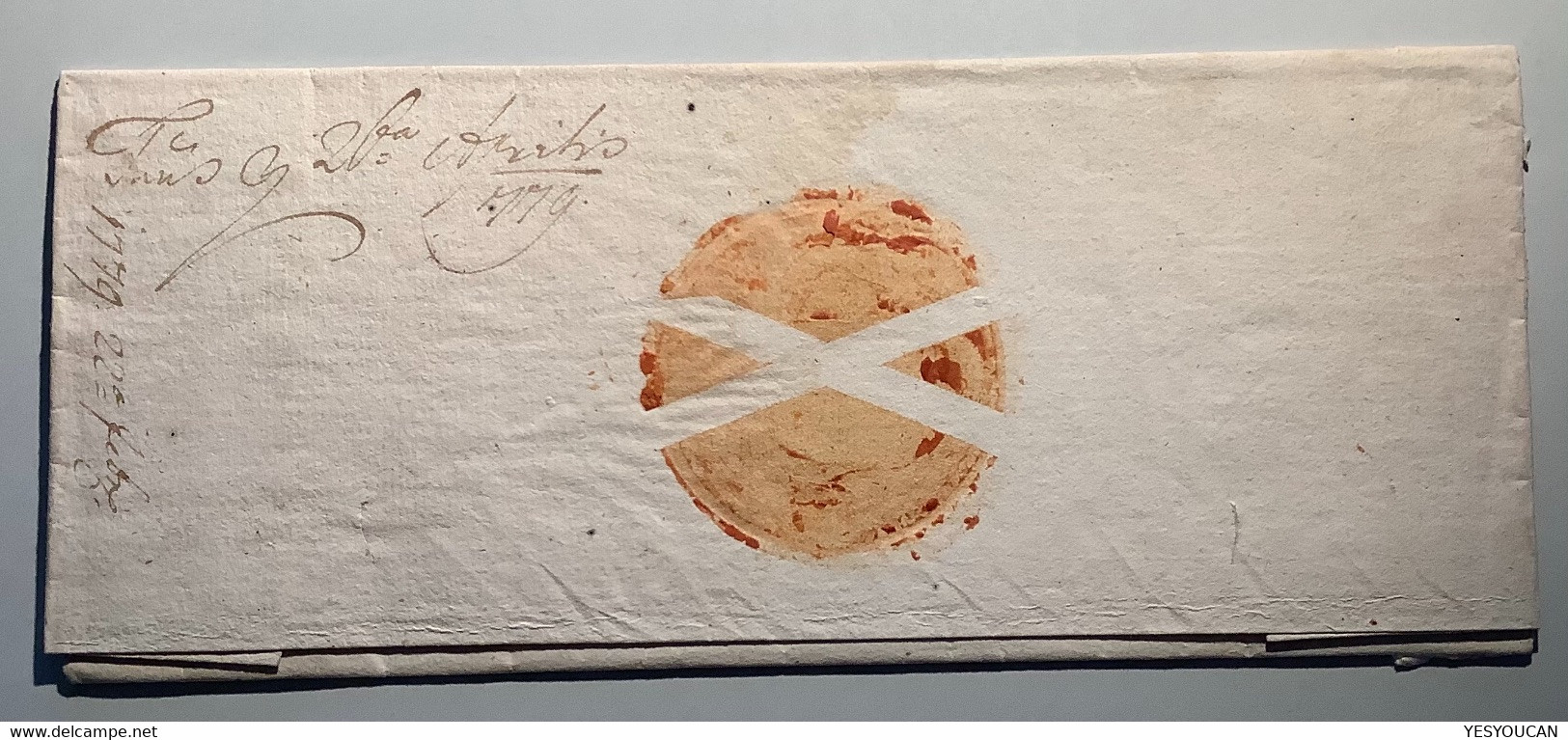 “PEST” 1779 RARE EARLY Pre-Stamp Cover TEKA 200 Points(Österreich Ungarn Vorphilatelie Brief Hungary Hongrie Lettre - ...-1867 Prefilatelia