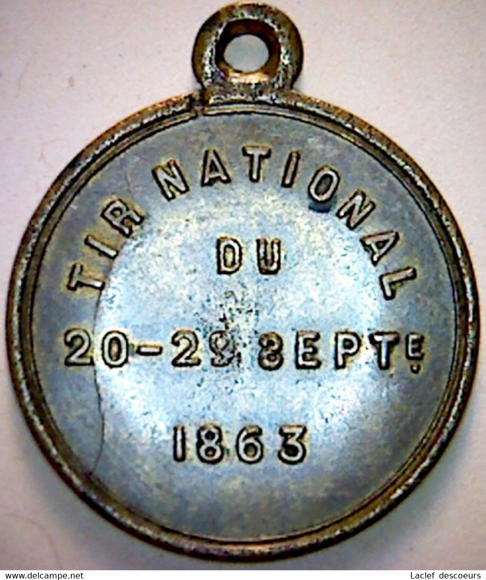 Médaillette Ville De Bruxelles 1863 Tir National - Autres & Non Classés