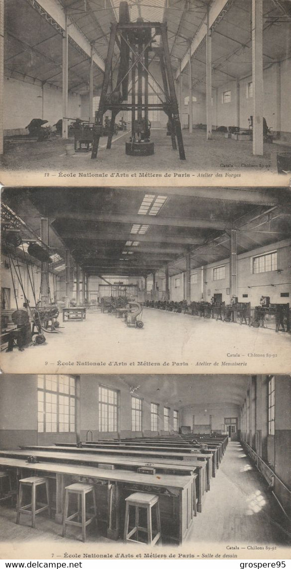 ECOLE NATIONNALE D'ARTS ET METIERS DE PARIS LOT 7 CARTES - Educazione, Scuole E Università