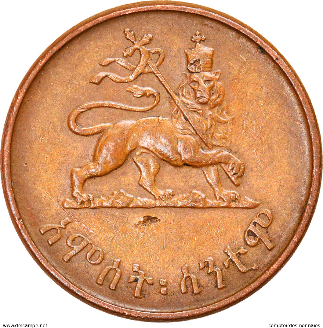 Monnaie, Éthiopie, Haile Selassie I, 5 Cents, Amist Santeem, 1944, TTB, Cuivre - Ethiopia