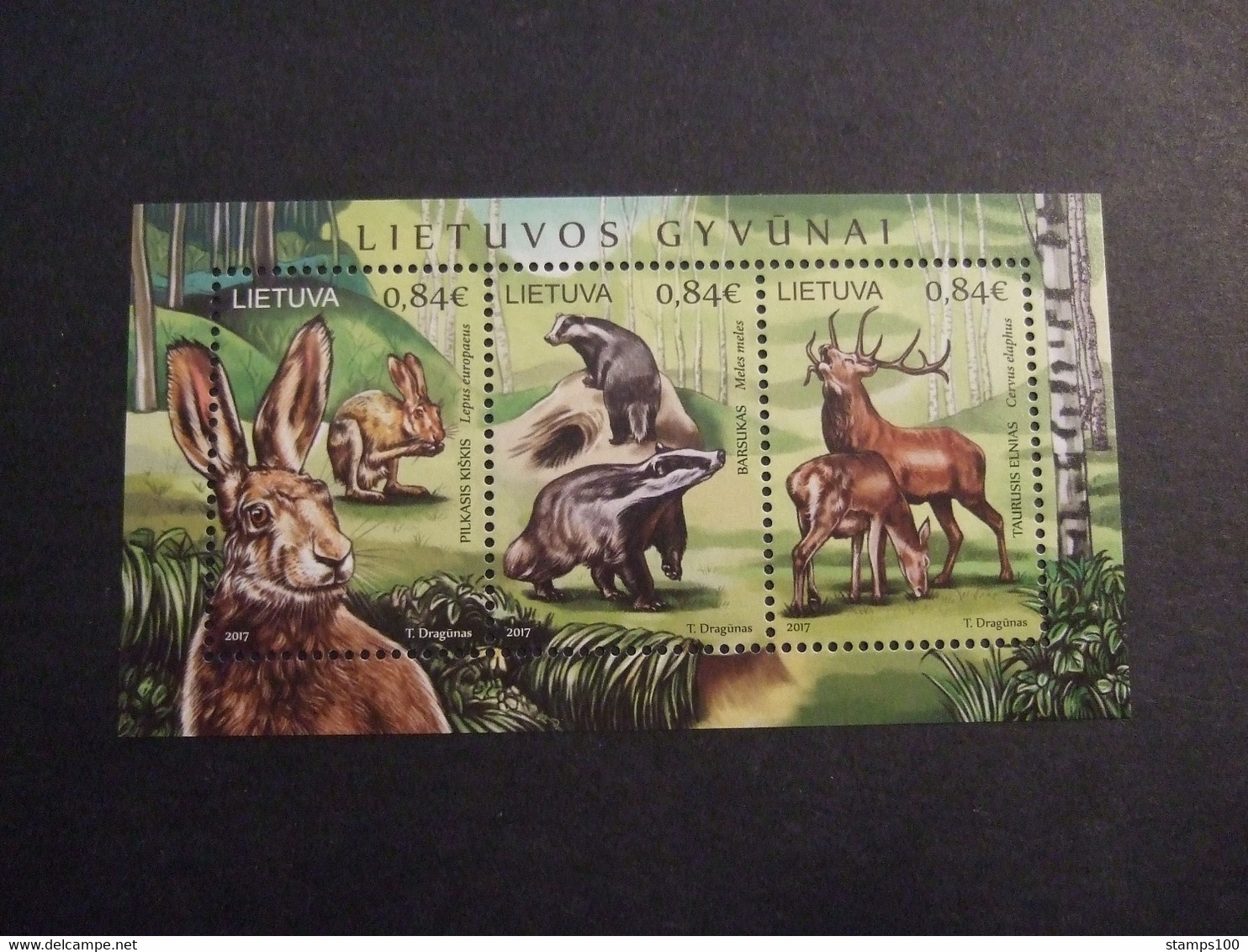 LITHUANIA 2017 Lithuanian Fauna Among European Hare (Lepus Europaeus) MNH **. (043004-252) - Conejos