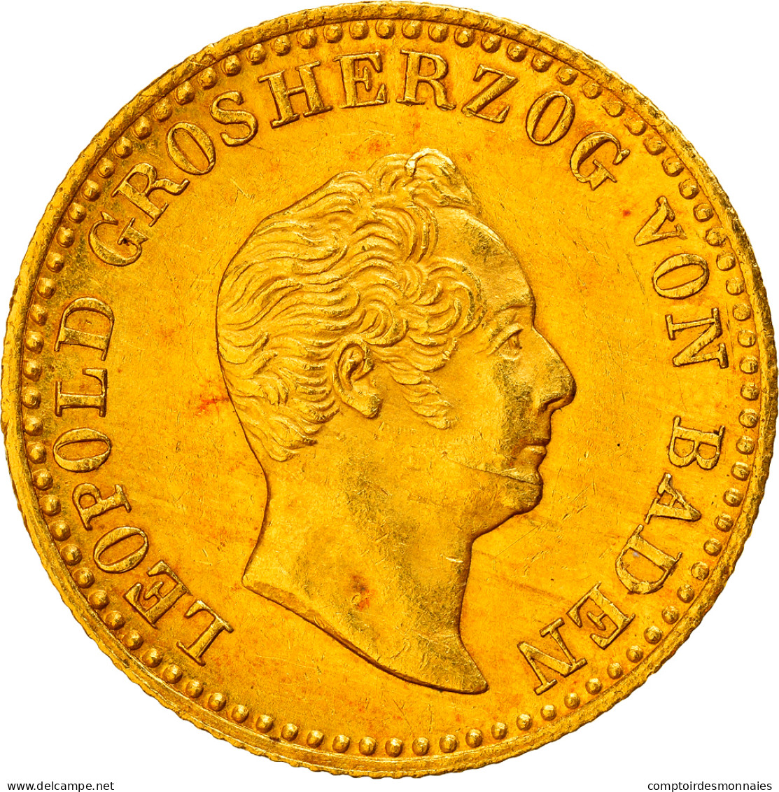 Monnaie, Etats Allemands, BADEN, Ducat, 1846, Très Rare, SUP+, Or, KM:215 - Gouden Munten