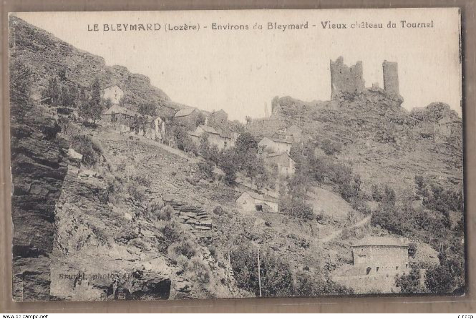CPA 48 - LE BLEYMARD - Environs Du Bleymard - Vieux Château Du Tournel - Jolie Vue Générale Village Détails Maisons - Le Bleymard