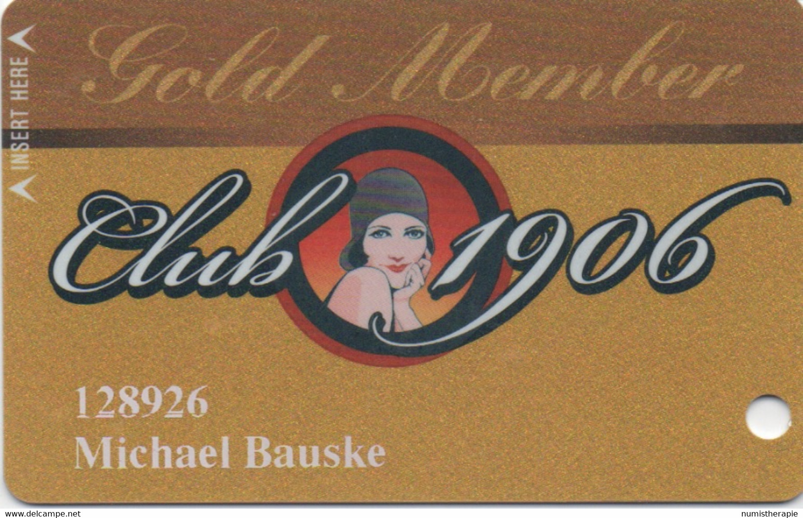 Golden Gate Hotel & Casino : LasVegas NV : Club 1906 Gold Member - Casino Cards