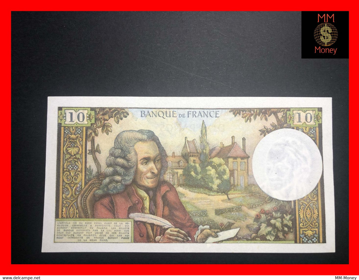 France 10 Francs  5.11.1970   P. 150  P.hs.     VF++ - 10 F 1963-1973 ''Voltaire''