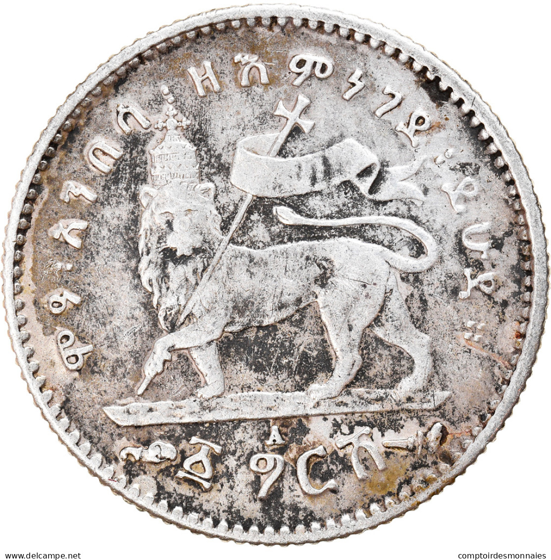 Monnaie, Éthiopie, Menelik II, Gersh, 1903, Paris, TTB, Argent, KM:12 - Aethiopien