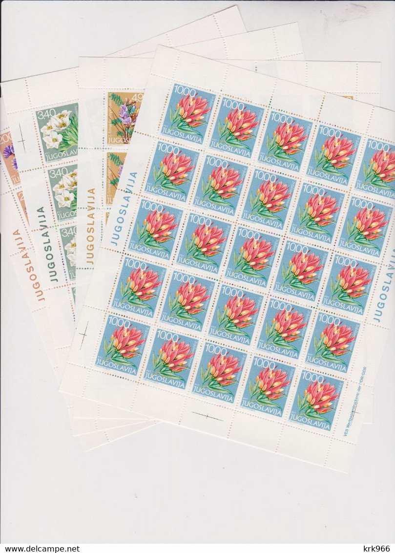 YUGOSLAVIA,1979  Flora Flowers Sheet Set   MNH - Sonstige & Ohne Zuordnung