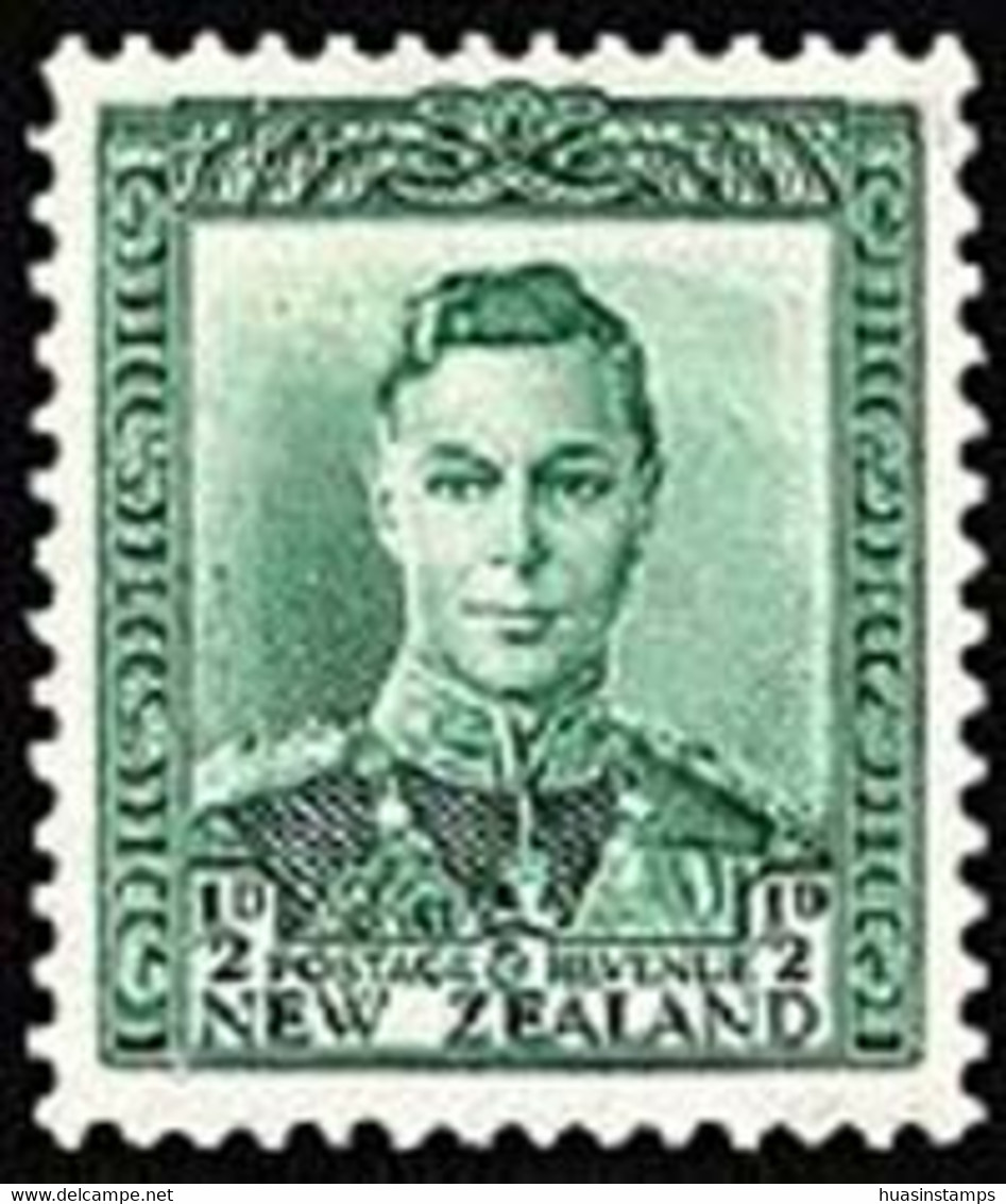 NEW ZEALAND 1938 - Scott# 226 King Emerald 1/2p LH - Neufs