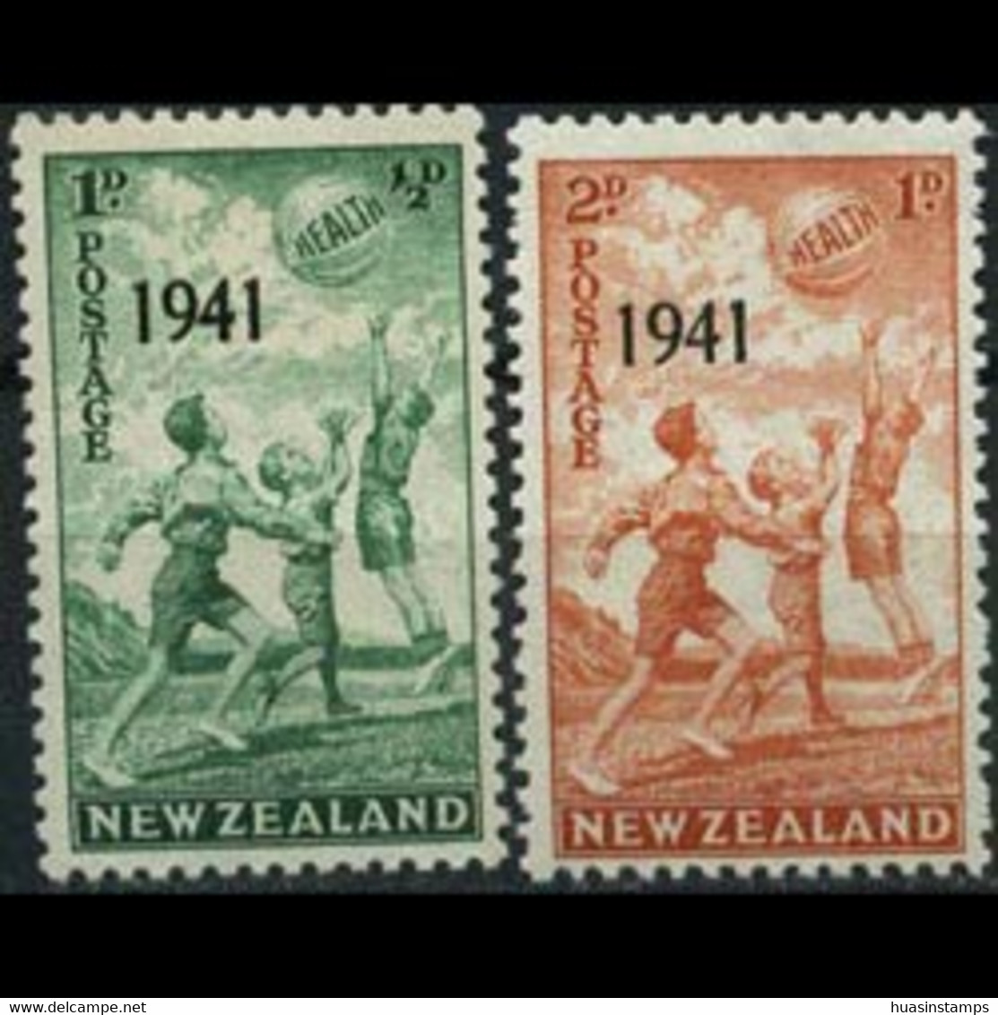 NEW ZEALAND 1941 - Scott# B18-9 Children Opt. Set Of 2 LH - Neufs