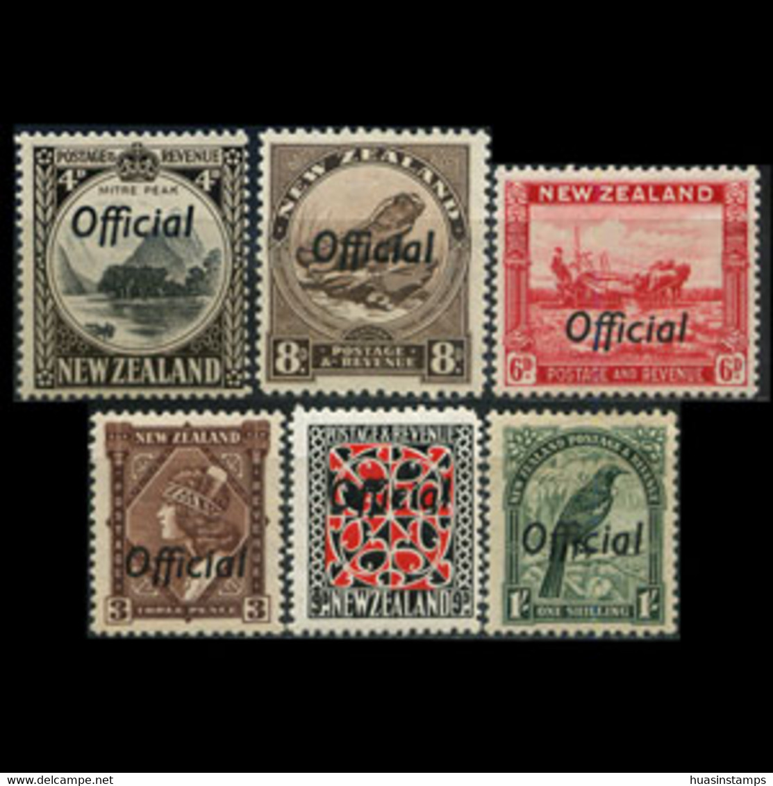 NEW ZEALAND 1938 - Scott# O66-70 View Etc.Opt. 3p-1s LH - Neufs