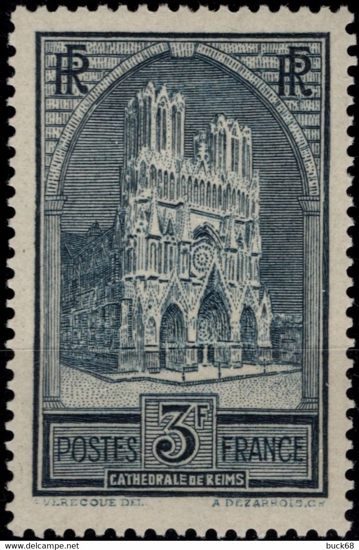 FRANCE 259 I ** MNH Cathédrale De Reims Type I (CV 135 €) - Unused Stamps