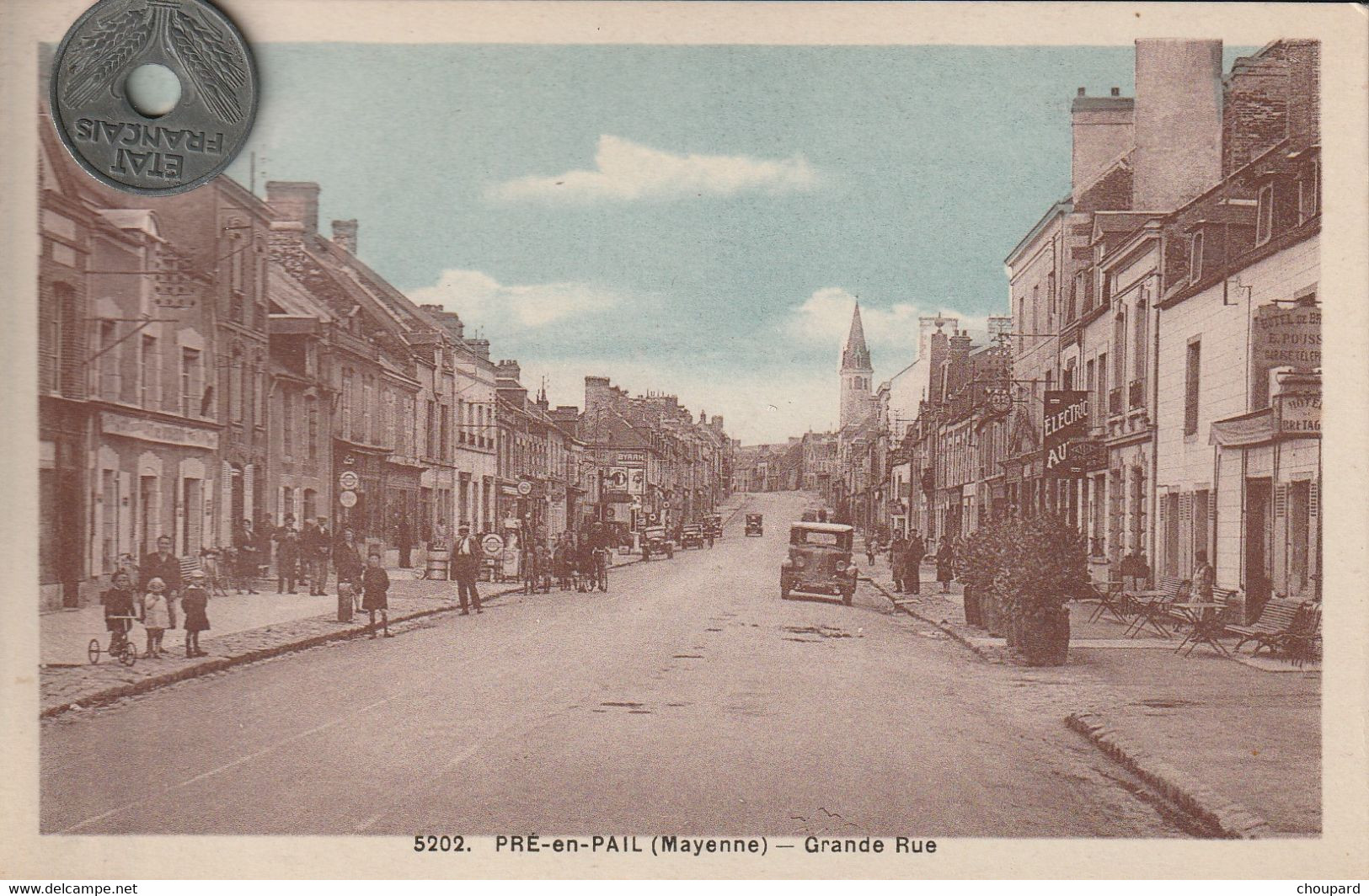 53 -  Carte Postale Ancienne De Pré En Pail    La Grande Rue - Pre En Pail