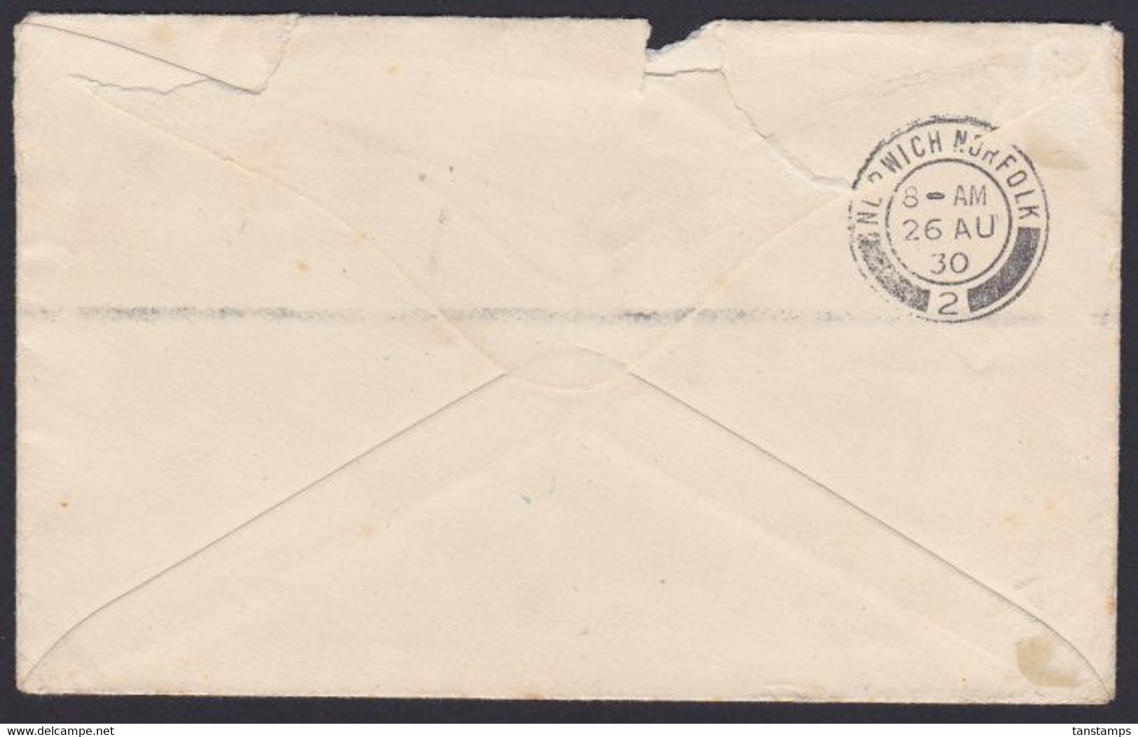 NEW ZEALAND - ENGLAND 1930 AIRMAIL COVER VIA KARACHI ROUTE * - Corréo Aéreo