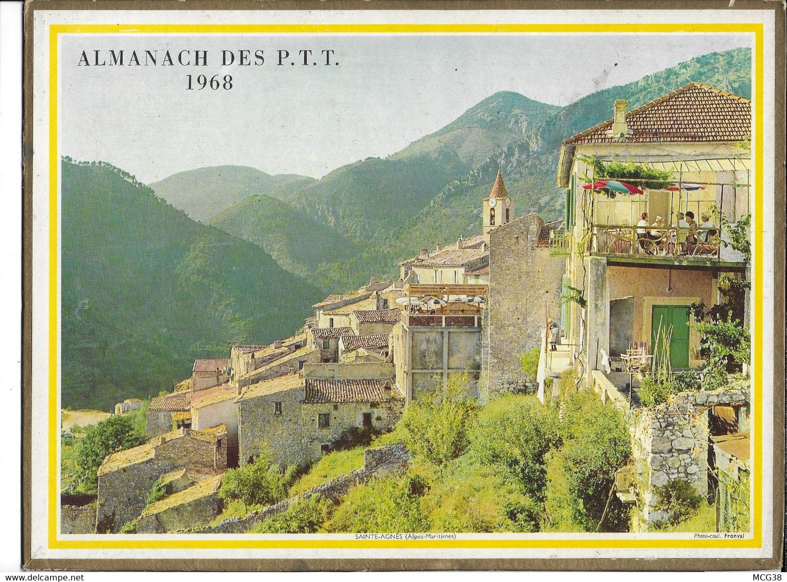 ALMANACH  PTT  1968  -  SAINTE  AGNES  (  Sans  Carte  Géographique  ) - Grossformat : 1961-70