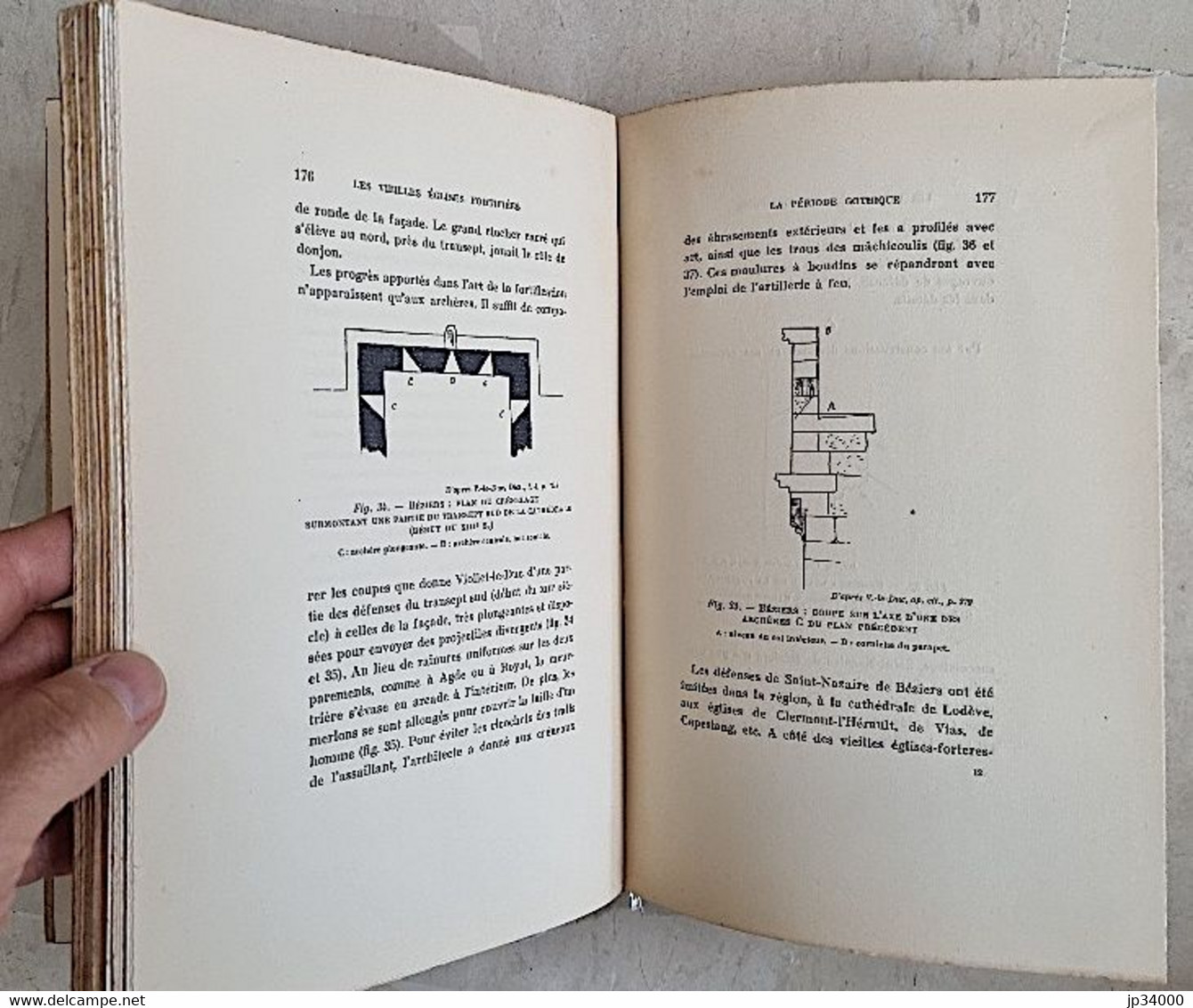 VIEILLES EGLISES FORTIFIEES MIDI FRANCE RAYMOND REY ( Laurens en 1925) Bon état