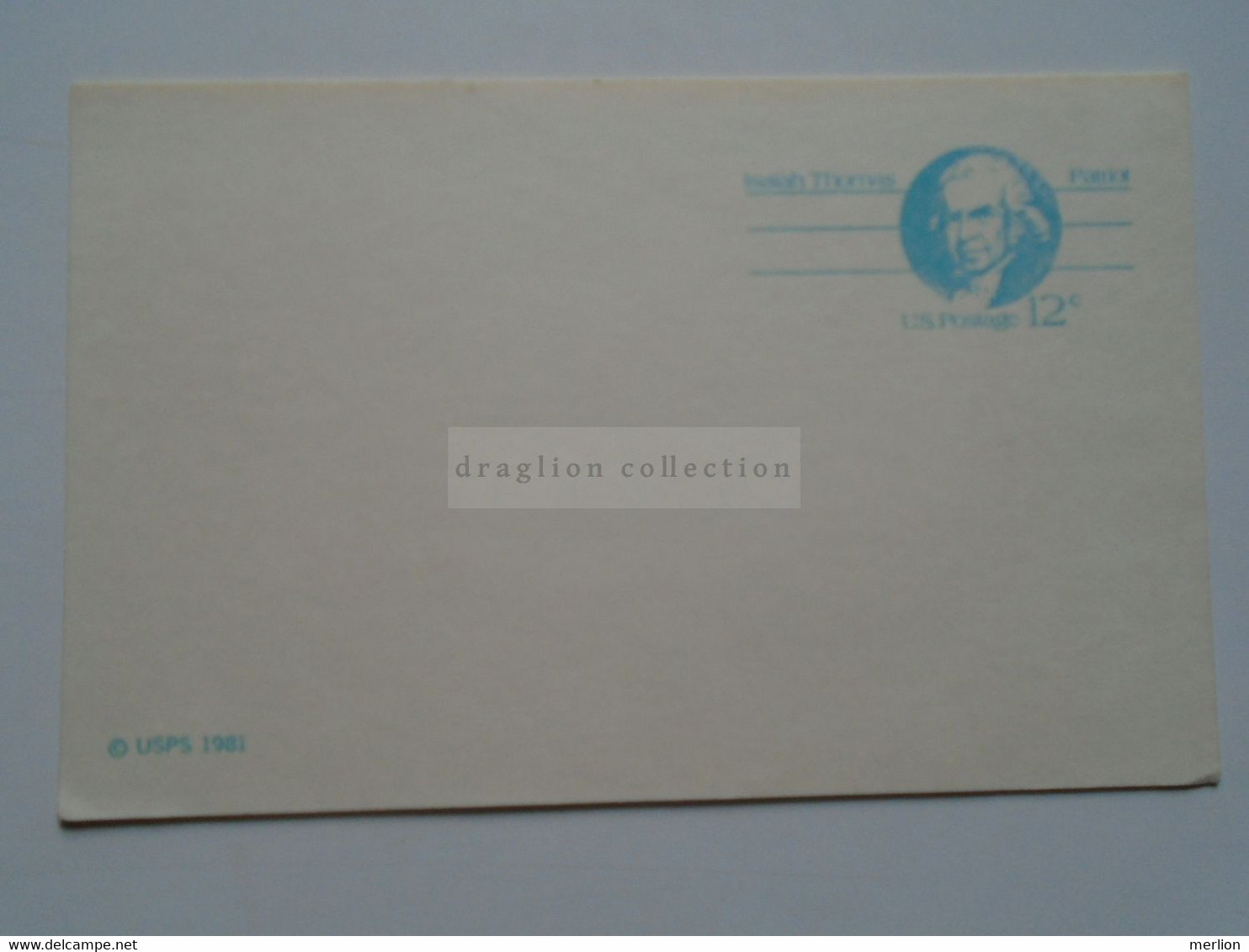 D178819   USA -Postal Stationery Ca 1981   12c  Isaiah  Thomas  -Patriot - 1941-60