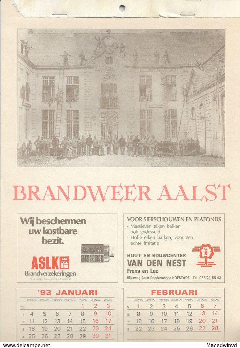 Kalender Brandweer Aalst 1993. - Otros & Sin Clasificación