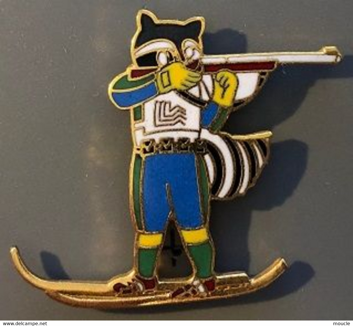 JEUX OLYMPIQUES LAKE PLACID 1980 (USA) - MASCOTTE RONI - BIATHLON - FUSIL - TIR -                      (22) - Olympische Spiele