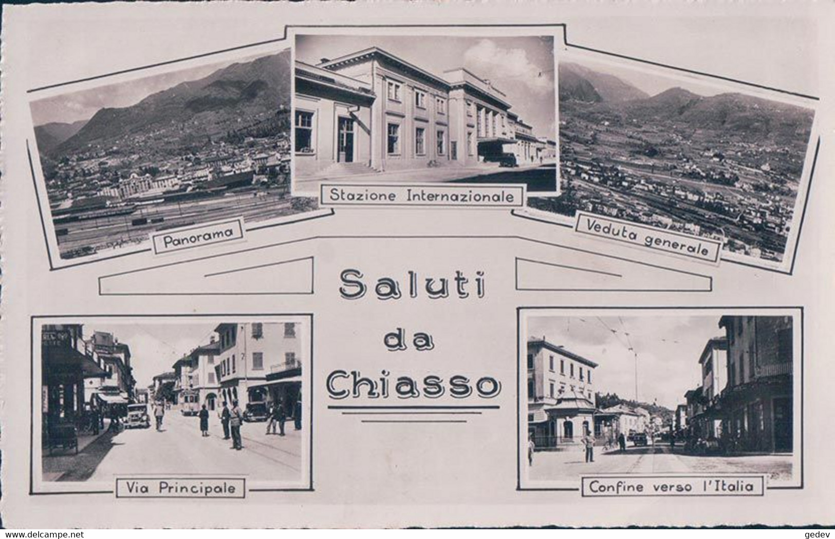 Saluti Di Chiasso TI, Gare, Douane Et Autres (1909) - Chiasso