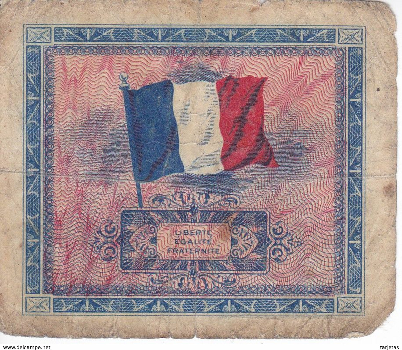 BILLETE DE FRANCIA DE 2 FRANCS DEL AÑO 1944  (BANKNOTE) - 1944 Flagge/Frankreich