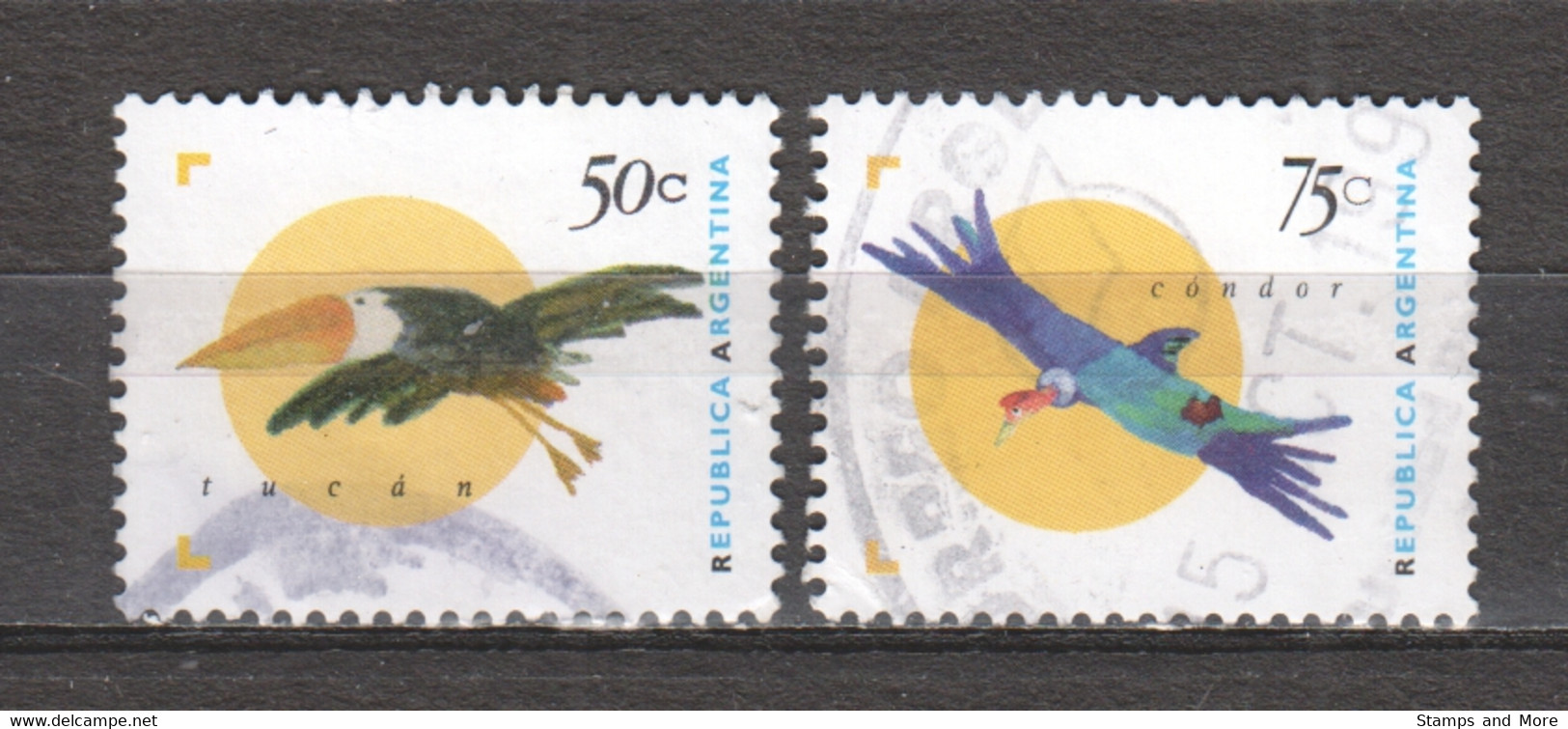 Argentina 1995 Mi 2248A + 2254A Canceled BIRDS - Usados