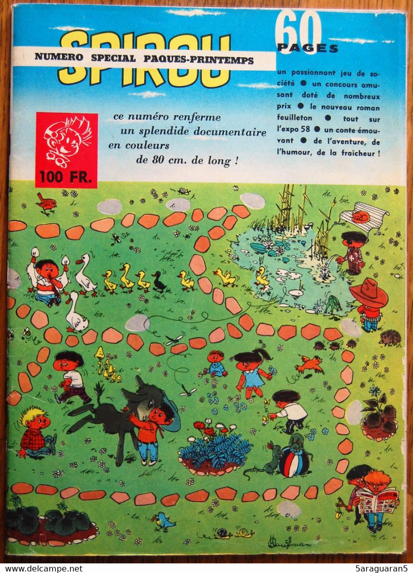 MAGAZINE SPIROU - N° 1042 - Avril 1958 - Avec Jeu De Pâques - Spirou Magazine