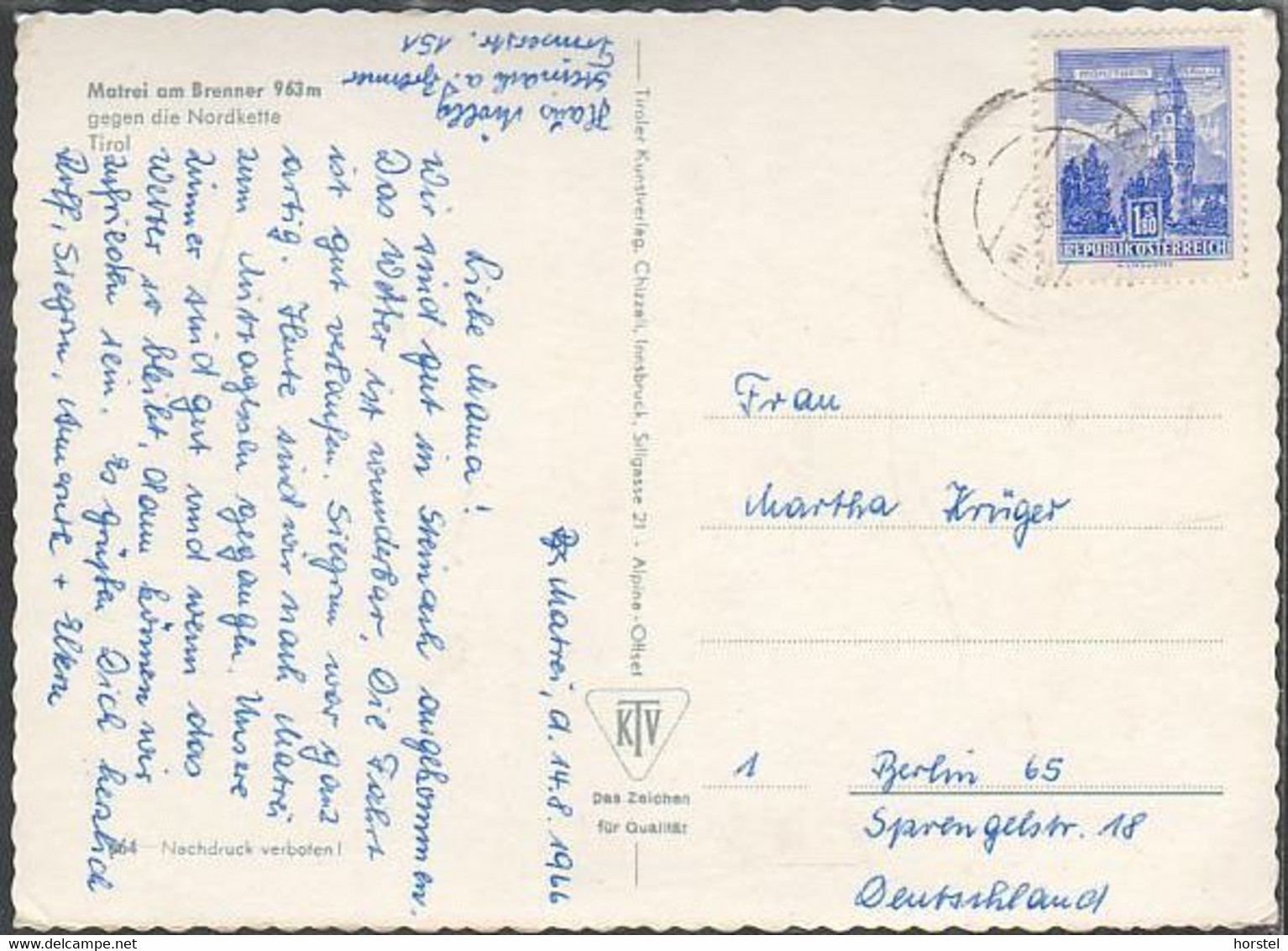 Austria - 6143 Matrei Am Brenner - Ortsansicht - Fabrik - Nice Stamp - Matrei Am Brenner