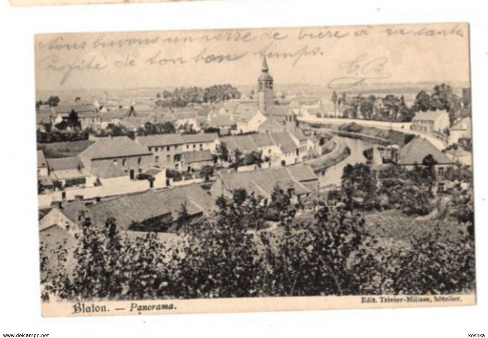 BLATON - Panorama - Envoyée En 1906 - édit Trivier Milisse - Hôtelier - Bernissart