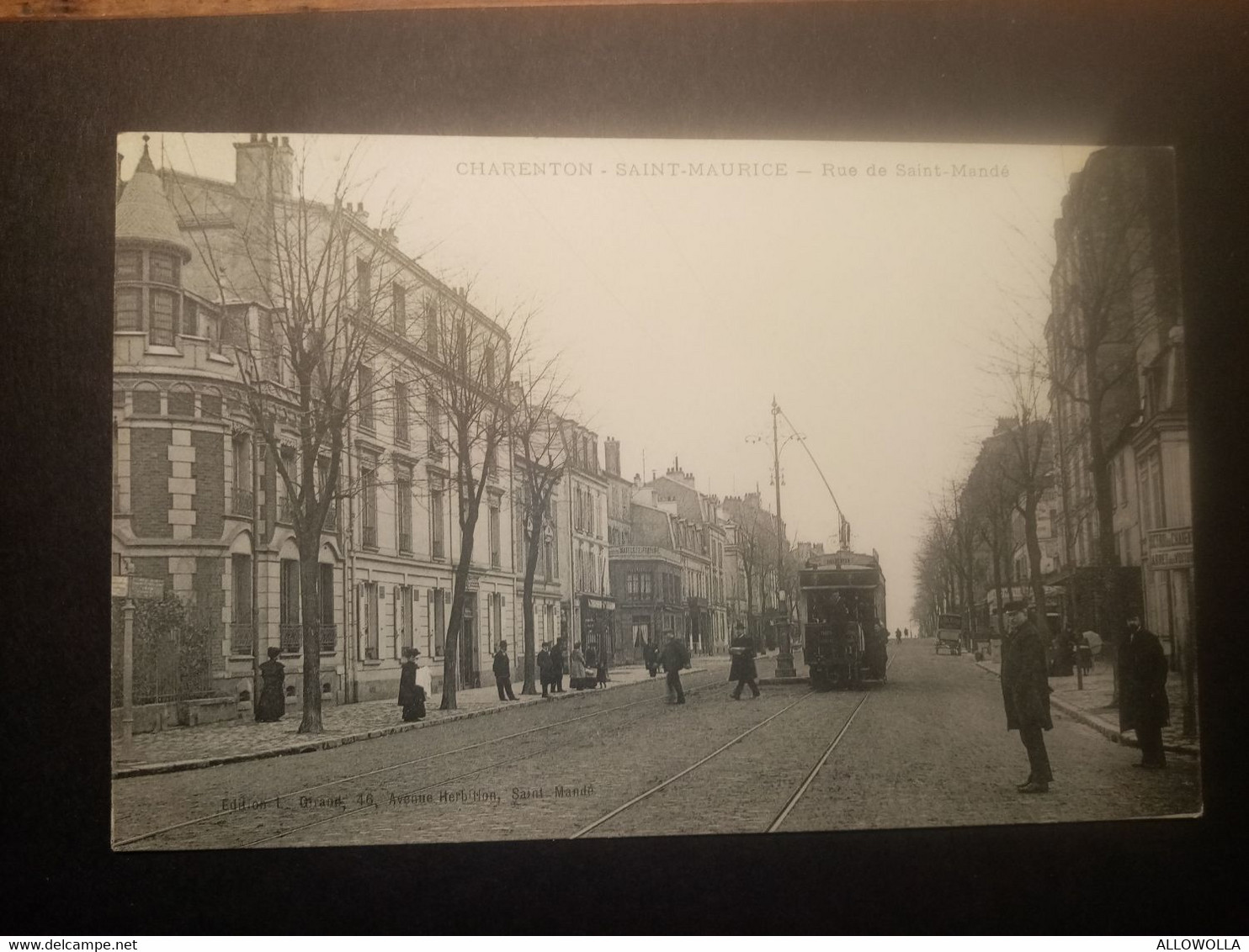 12308 " CHARENTON-SAINT MAURICE-RUE DE SAINT MANDE' "ANIMATA-TRAMWAY-VERA FOTO-CART. SPED.1905 - Ile-de-France