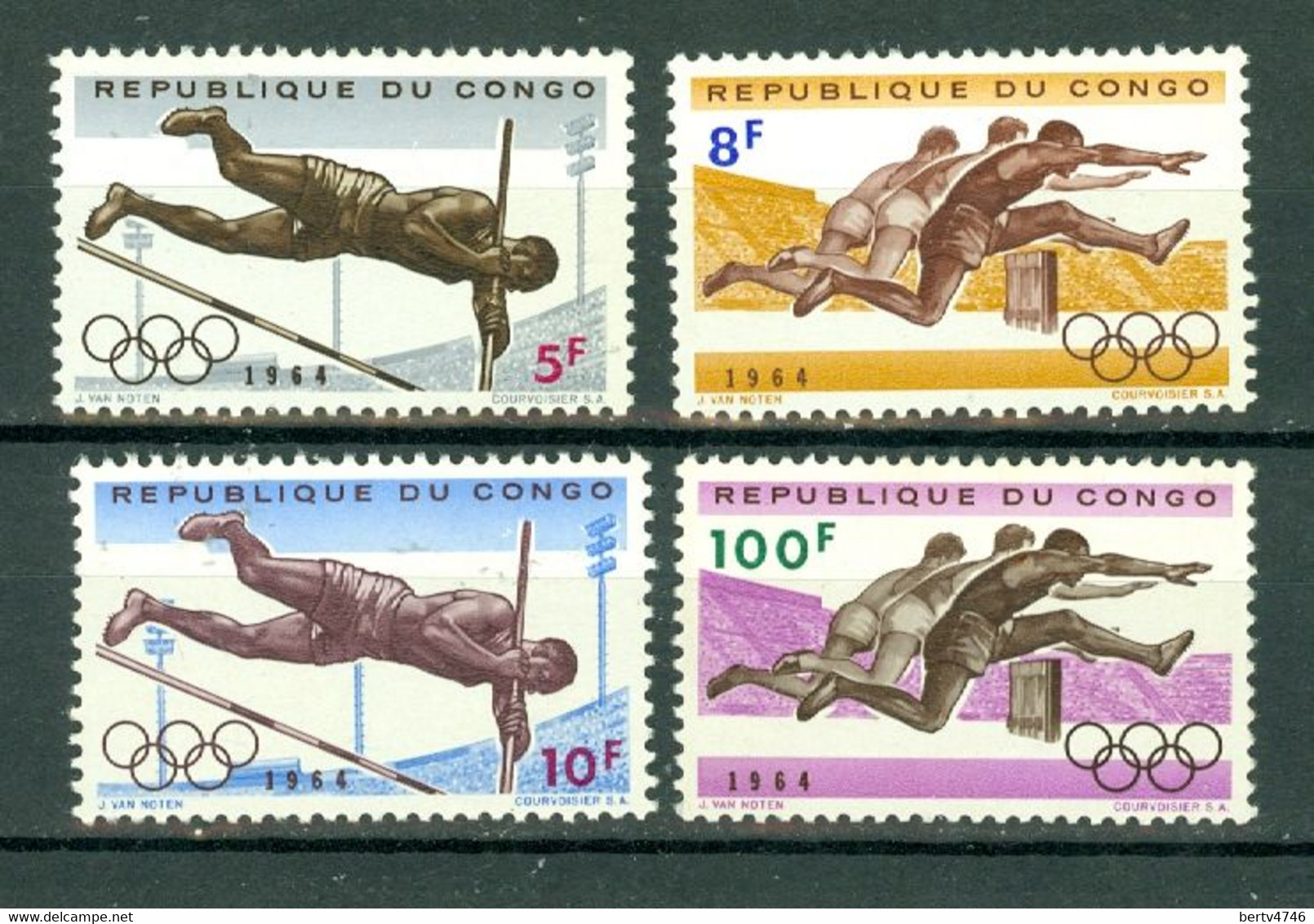 Rep. Congo 1964 OBP/COB 545**, 547/48**, 550**  Ol. Spelen Tokio / Jeux Ol. De Tokyo  MNH - Ungebraucht