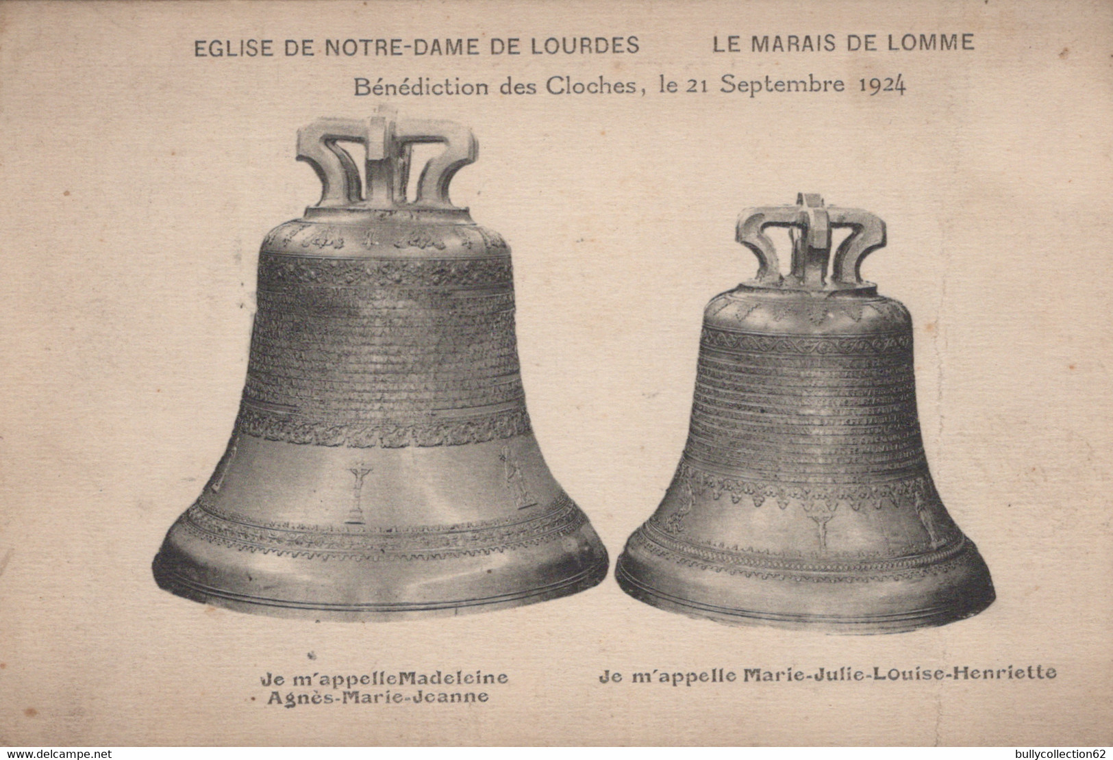 CPA - SELECTION - LE MARAIS DE LOMME - Bénédiction Des Cloches Le 21 Septembre 1924 - Lomme