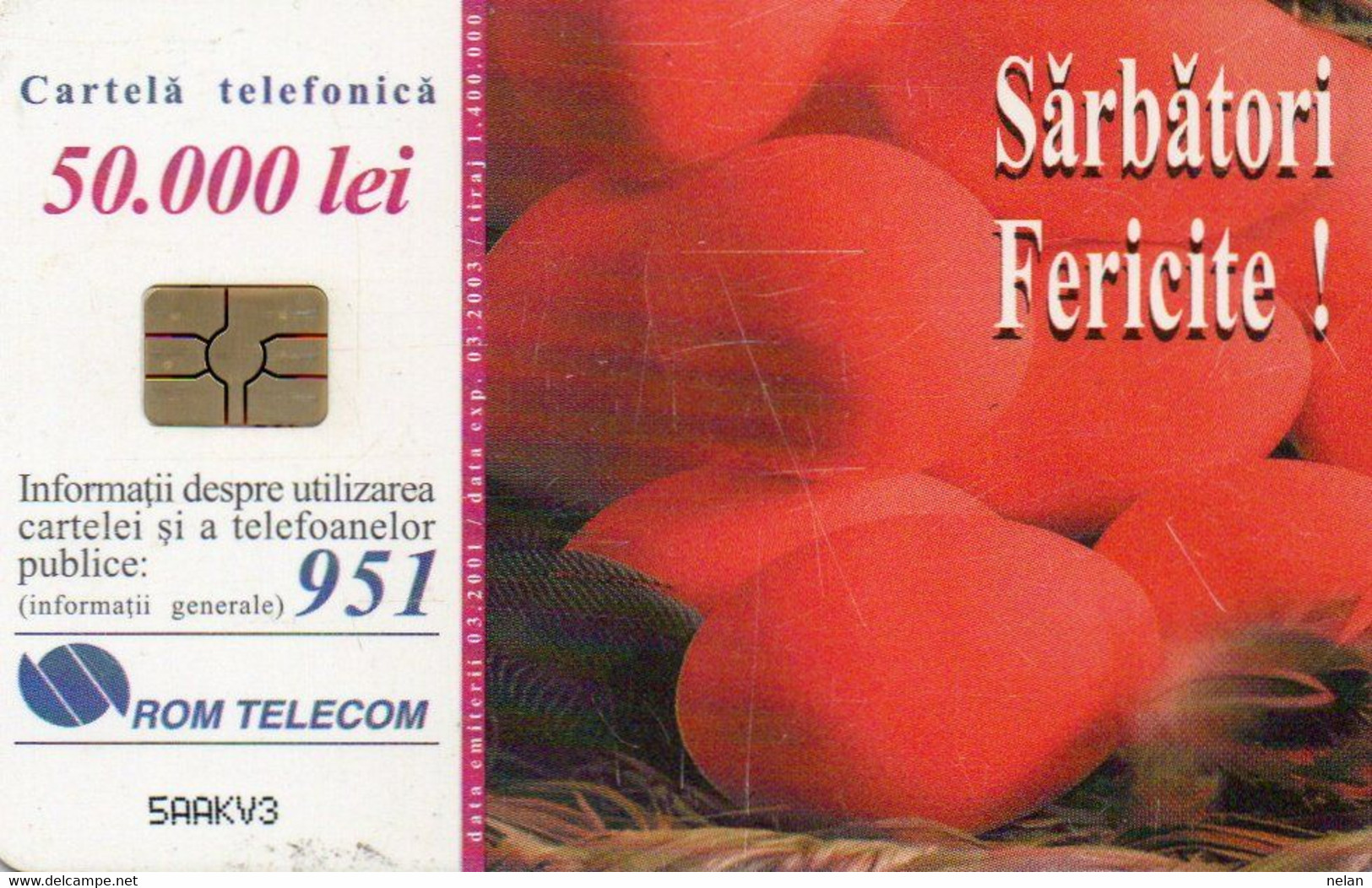 ROMANIA -PHONE  CARD CHIP ROMTELECOM - Konijnen