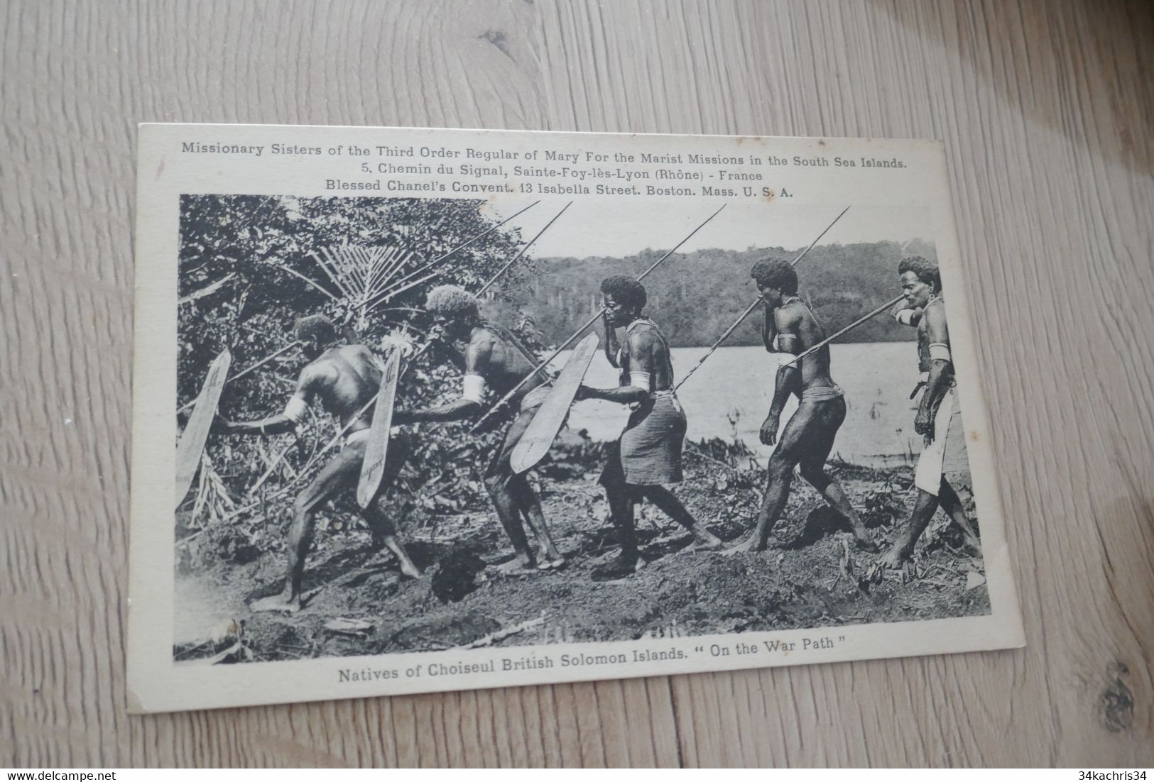 CPA Slomon Islnds Natives Of Choiseul Britisch  On The War Path - Solomoneilanden