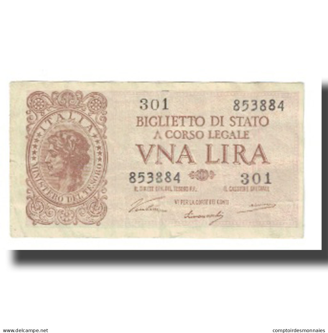 Billet, Italie, 1 Lira, 1944, 1944-11-23, KM:29c, TTB - Regno D'Italia – 1 Lire