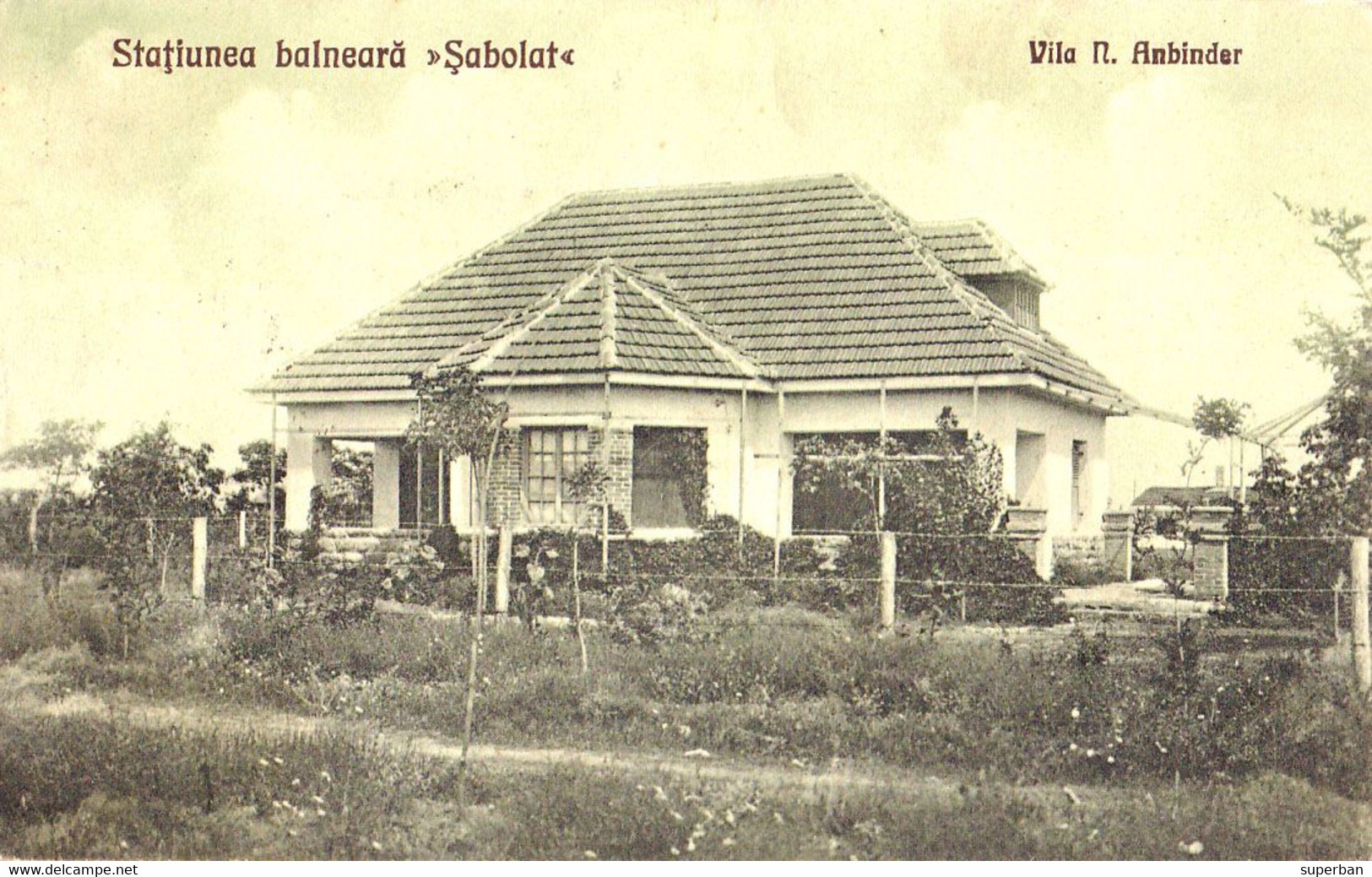 ROMÂNIA / BASARABIA : SABOLAT [ SERGHEEVKA ] : VILA N. ANBINDER ~ 1940 (ah088) - Ucrania