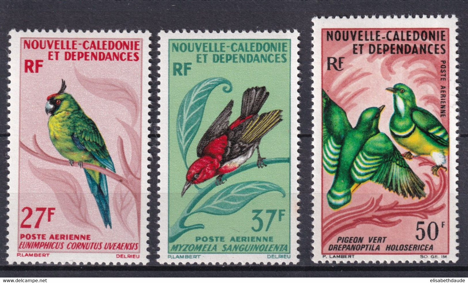 CALEDONIE - SERIE AERIENS YVERT N°88/90 ** MNH - COTE = 44.5 EUR. - OISEAUX - Unused Stamps